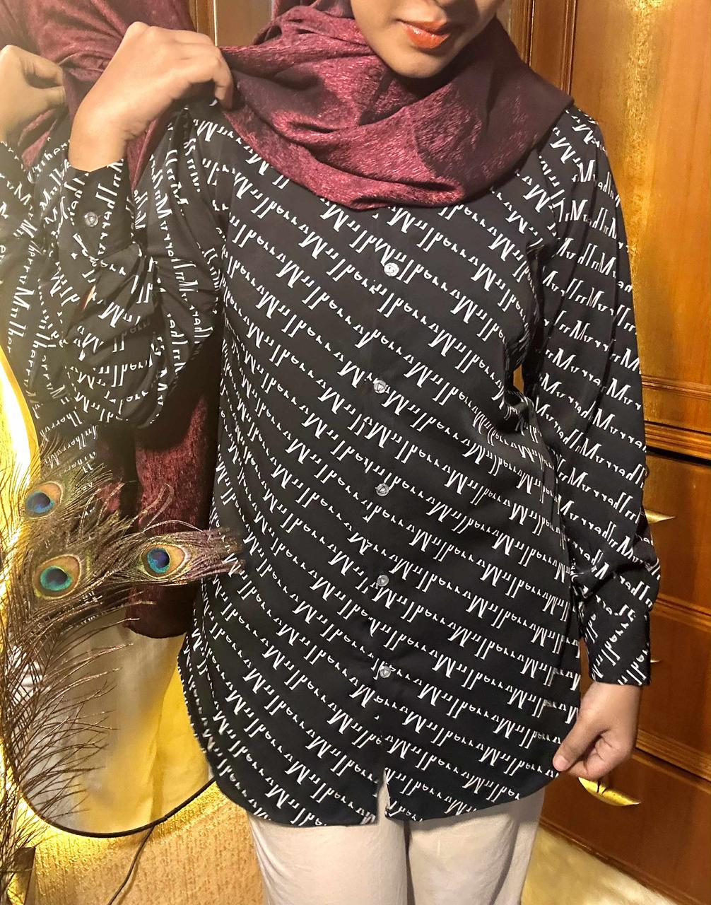 Luxury World Satin Silk Printed Shirt