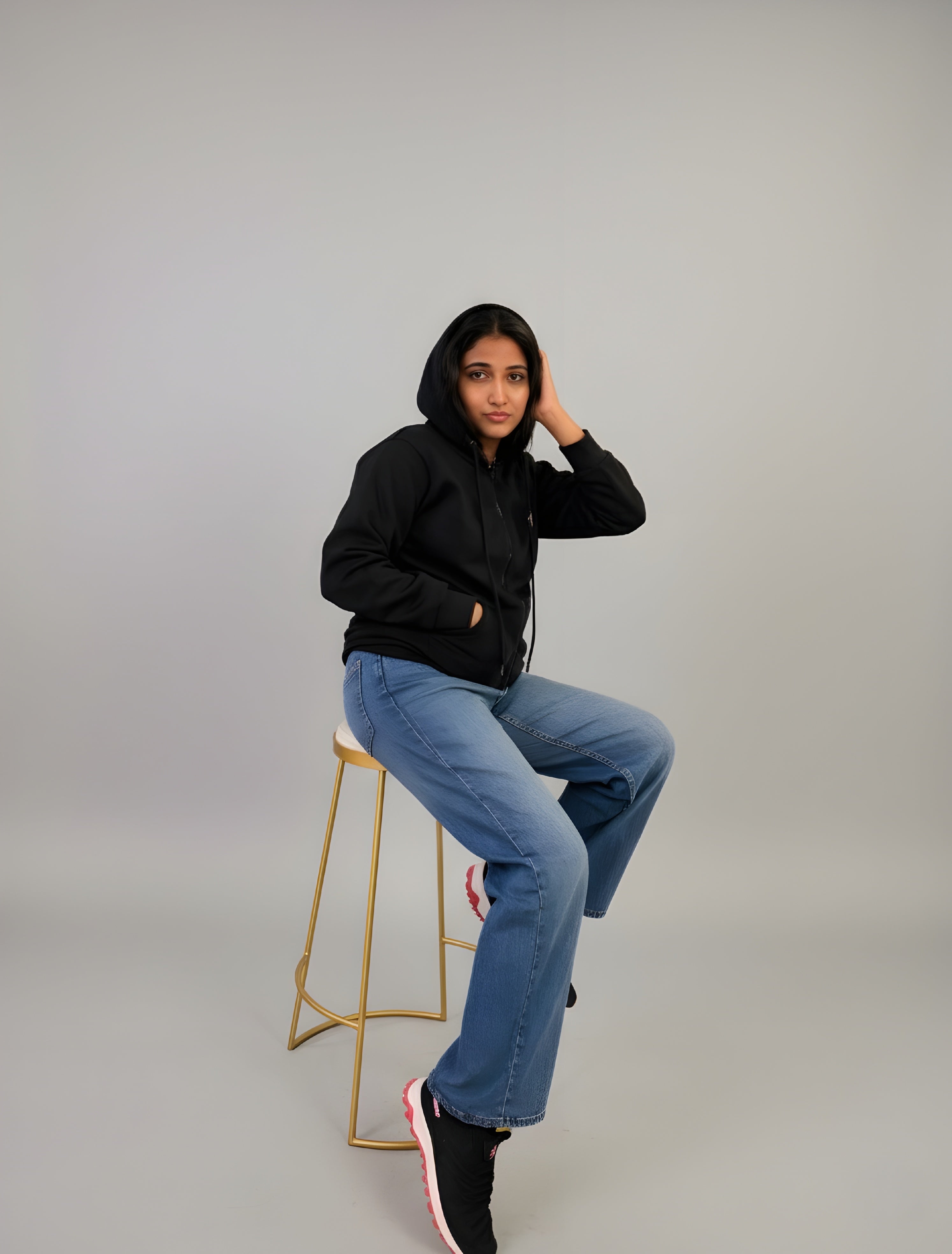 Luxury World Premium Winter Hoodie – Black